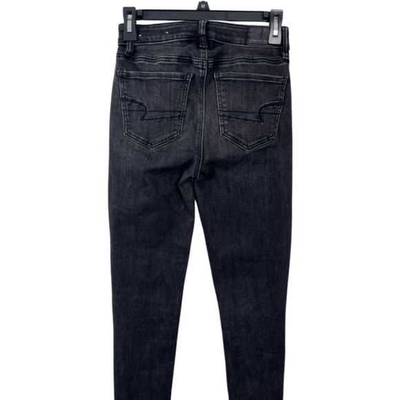 American Eagle Studded Trim Hi-Rise black Jegging Size 2 - Picture 6 of 10